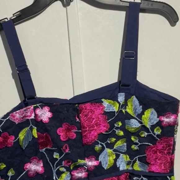 Sam Edelman Navy Dress with Floral Design - Picture 5 of 12